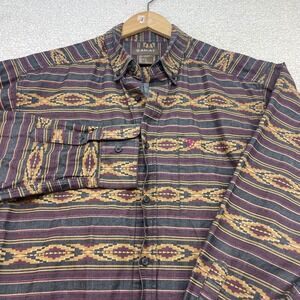 Ariat Button Down Men L Multi Fletcher Classic LS Shirt Southwestern 10041747